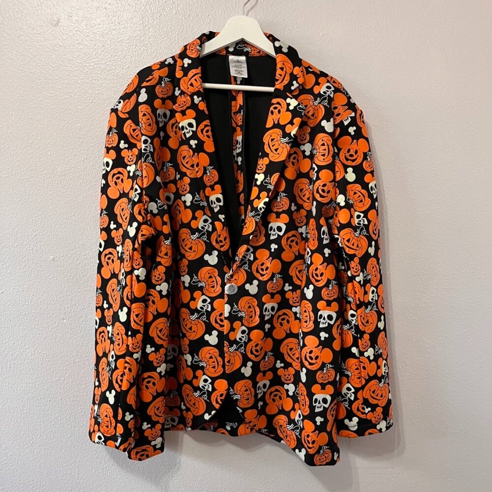Disney Mickey Pumpkin Glow in The Dark Halloween Blazer L/XL